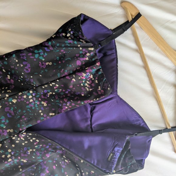 Guess mini dress size 6 Black/Purple/Silver/Turq - Picture 2 of 8